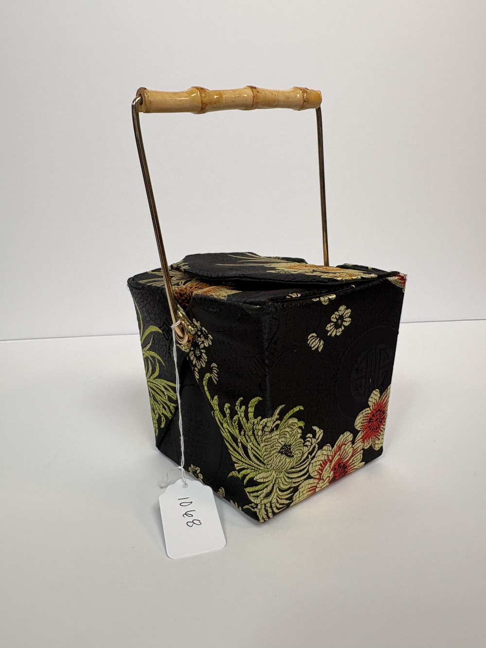 PF-1068 Vintage Chinese Takeout Bag with Bamboo Handle